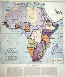 Map of Africa showing Treaty Boundaries, 1891